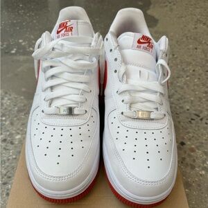 Air Force one white/red size 11 worn once